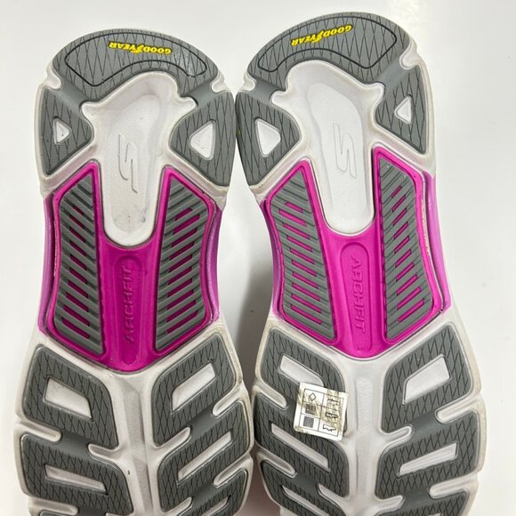 Skechers Max Cushioning Arch Fit 2.0 Slip-ins Sneakers Gray Pink Orange size 11 - Picture 7 of 8